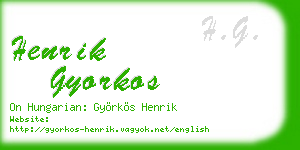 henrik gyorkos business card
