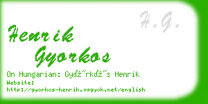 henrik gyorkos business card